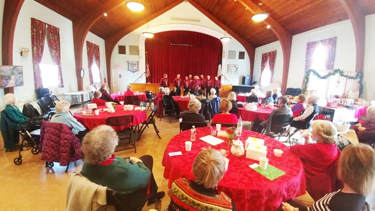 A wide angle view during the presentation